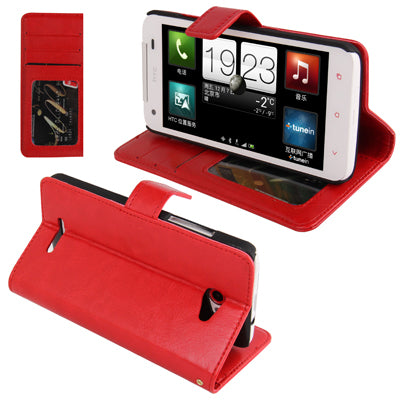 High Quality Horizontal Flip Leather Case with Credit Card Slots & Holder for HTC X920e / Butterfly
