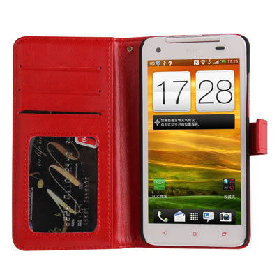 High Quality Horizontal Flip Leather Case with Credit Card Slots & Holder for HTC X920e / Butterfly
