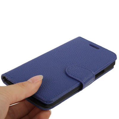 Litchi Texture Horizontal Flip Leather Case with Credit Card Slots & Holder for HTC One / M7