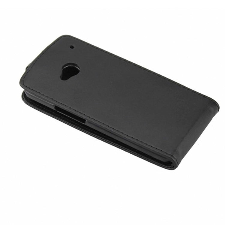 Vertical Flip Leather Case for HTC One / M7(Black)