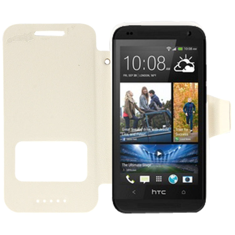 Pebble Texture Flip Leather Case with Call Display ID & Holder for HTC Desire 601 / 6160 / 619D