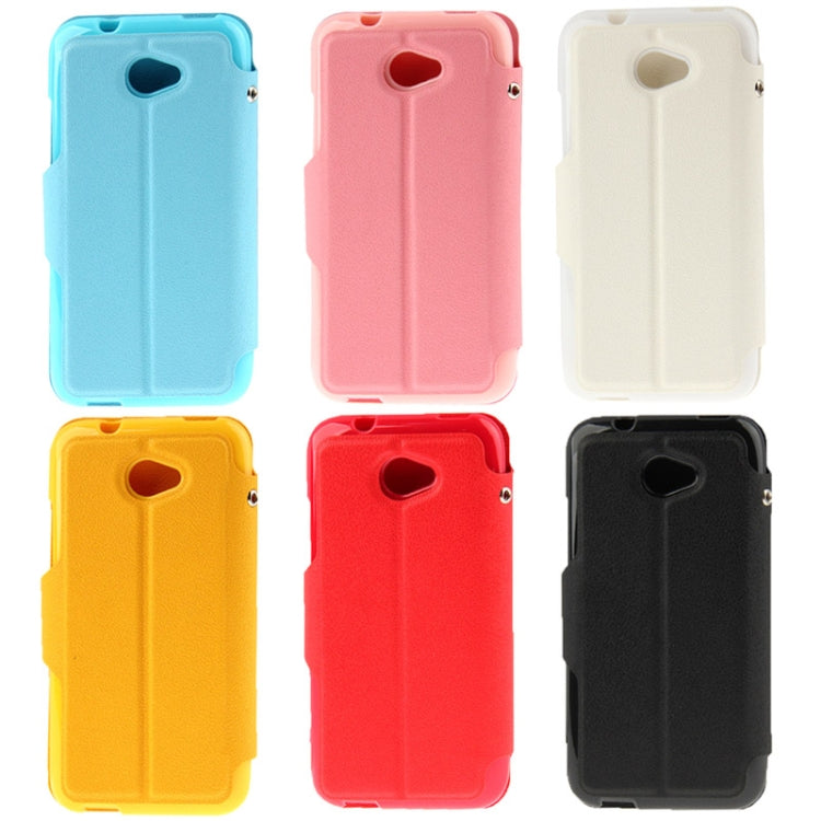 Pebble Texture Flip Leather Case with Call Display ID & Holder for HTC Desire 601 / 6160 / 619D