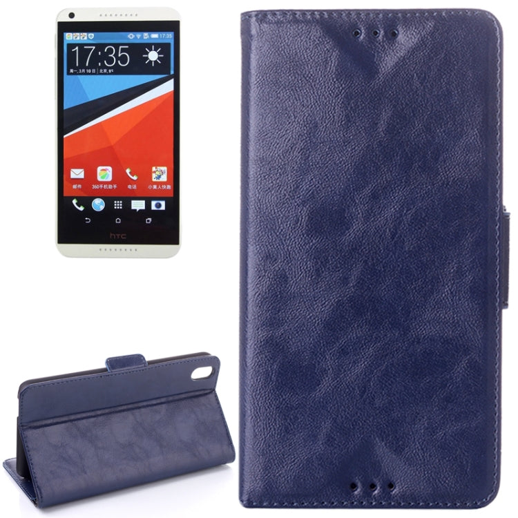 Oil Leather Case with Card Slot & Holder for HTC Desire 816