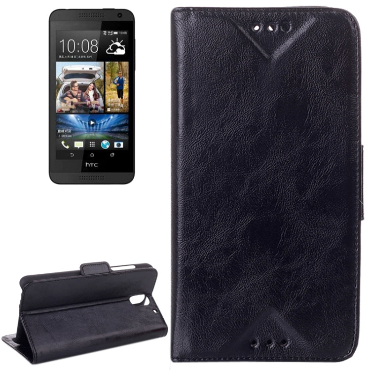 Oil Leather Case with Card Slot & Holder for HTC Desire 610