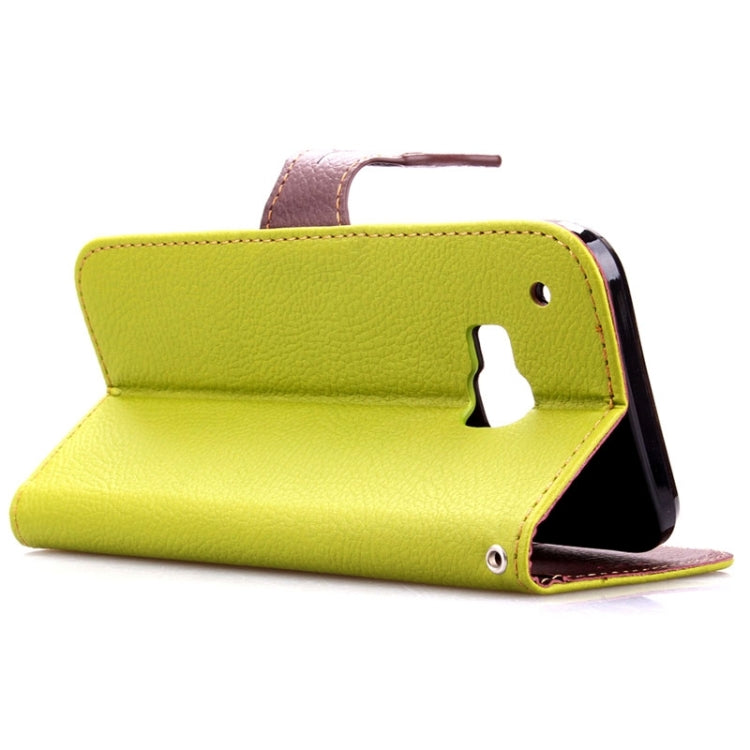 Leaf Magnetic Snap Litchi Texture Horizontal Flip Leather Case with Card Slots & Holder & Lanyard for HTC One M9
