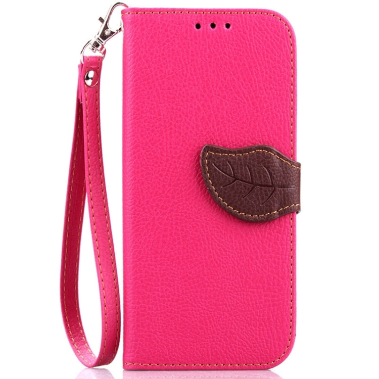Leaf Magnetic Snap Litchi Texture Horizontal Flip Leather Case with Card Slots & Holder & Lanyard for HTC One M9