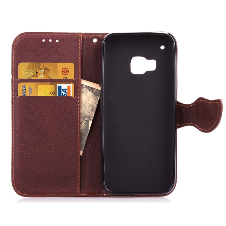 Leaf Magnetic Snap Litchi Texture Horizontal Flip Leather Case with Card Slots & Holder & Lanyard for HTC One M9