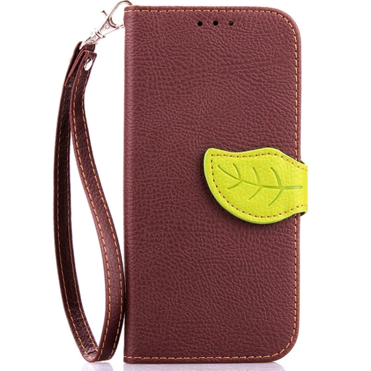 Leaf Magnetic Snap Litchi Texture Horizontal Flip Leather Case with Card Slots & Holder & Lanyard for HTC One M9