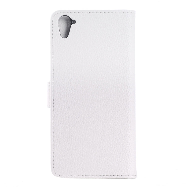Monochrome Litchi Texture Horizontal Flip Leather Case with Card Slots & Holder for HTC Desire 826