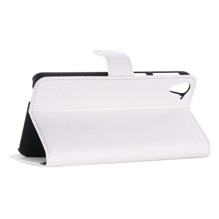 Monochrome Litchi Texture Horizontal Flip Leather Case with Card Slots & Holder for HTC Desire 826