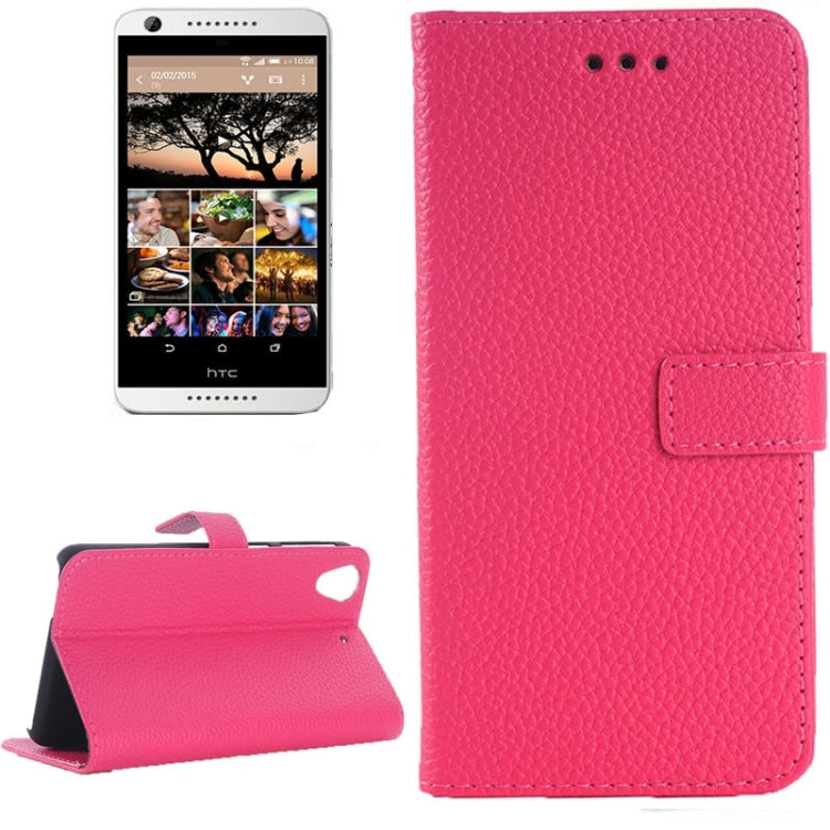 Monochrome Litchi Texture Horizontal Flip Leather Case with Card Slots & Holder for HTC Desire 626