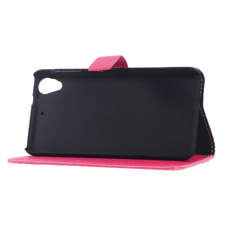 Monochrome Litchi Texture Horizontal Flip Leather Case with Card Slots & Holder for HTC Desire 626