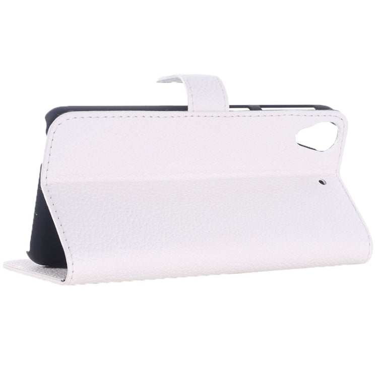 Monochrome Litchi Texture Horizontal Flip Leather Case with Card Slots & Holder for HTC Desire 626