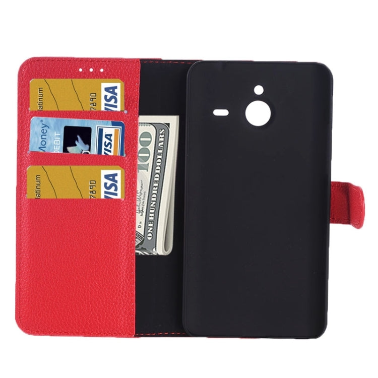 Litchi Texture Horizontal Flip Leather Case with Card Slots & Holder for Microsoft Lumia 640 XL