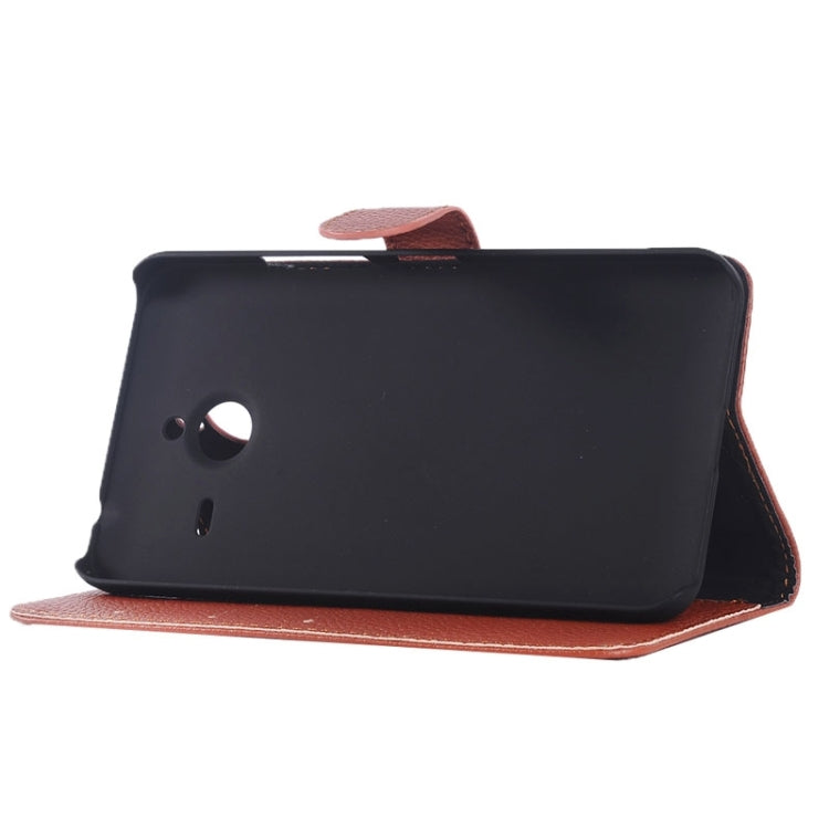 Litchi Texture Horizontal Flip Leather Case with Card Slots & Holder for Microsoft Lumia 640 XL