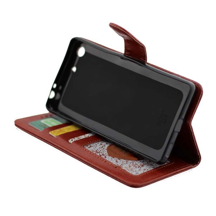 Crazy Horse Texture Horizontal Flip Leather Case with Holder & Card Slots & Wallet & Photo Frame for Sony Xperia M5 / E5603 / E5606 / E5653 / E5633 / E5643 / E5663