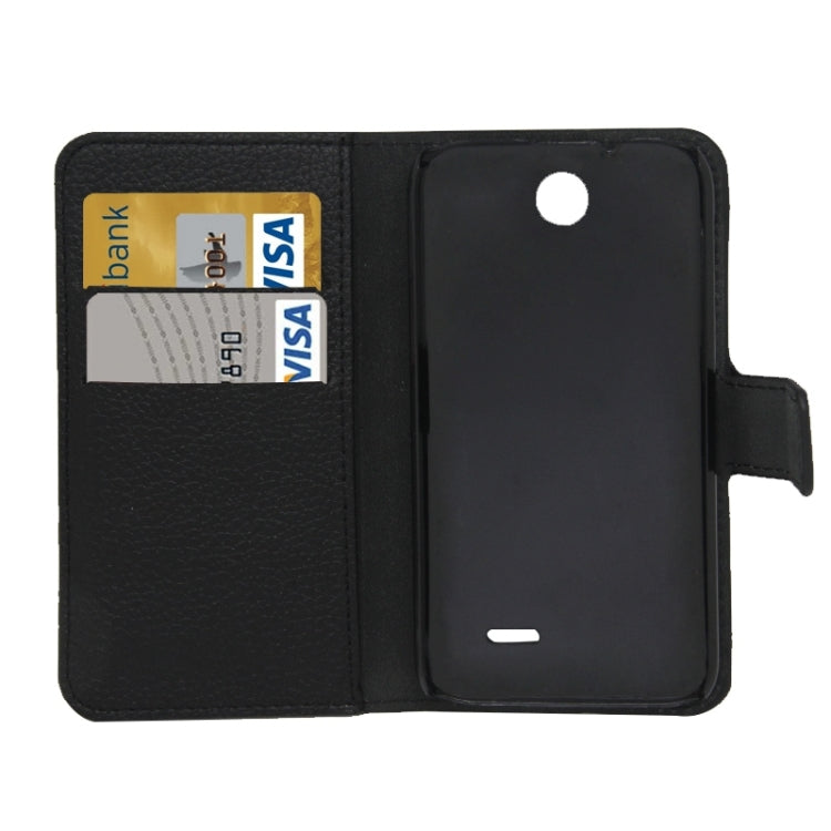 Litchi Texture Horizontal Flip Magnetic Buckle Leather Case with Holder & Card Slots & Wallet for HTC Desire 310