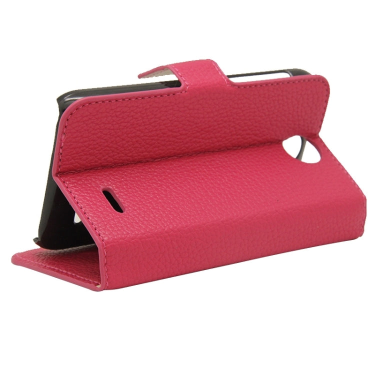 Litchi Texture Horizontal Flip Magnetic Buckle Leather Case with Holder & Card Slots & Wallet for HTC Desire 310