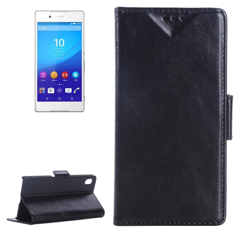 Oil Skin Texture Horizontal Flip Leather Case with Holder & Card Slots & Wallet for Sony Xperia Z4