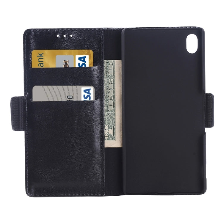 Oil Skin Texture Horizontal Flip Leather Case with Holder & Card Slots & Wallet for Sony Xperia Z4