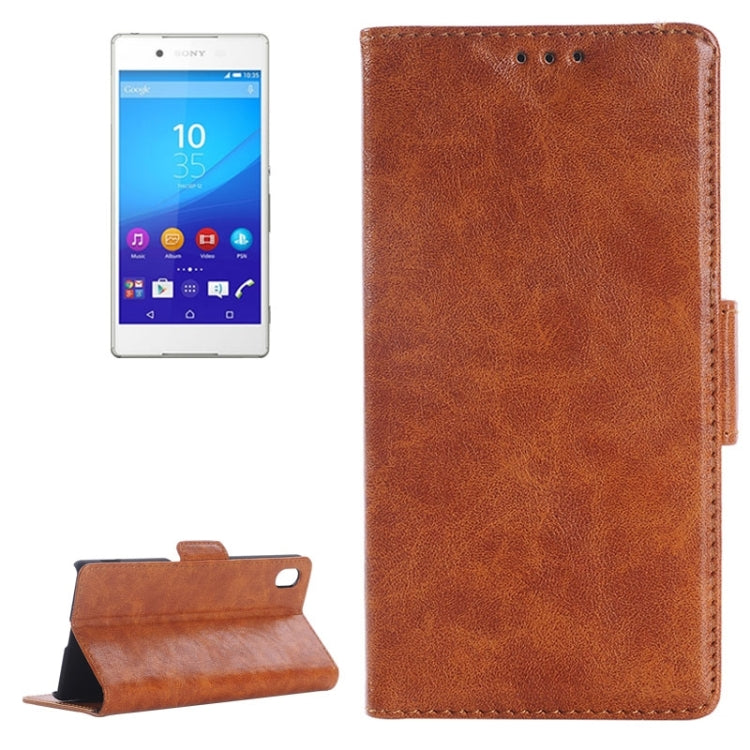 Oil Skin Texture Horizontal Flip Leather Case with Holder & Card Slots & Wallet for Sony Xperia Z4