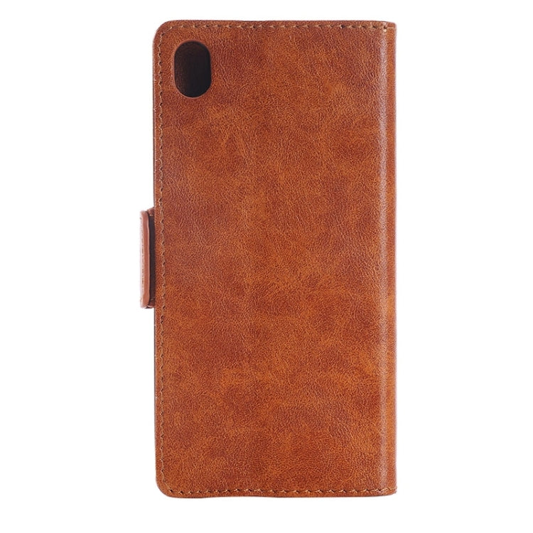 Oil Skin Texture Horizontal Flip Leather Case with Holder & Card Slots & Wallet for Sony Xperia Z4