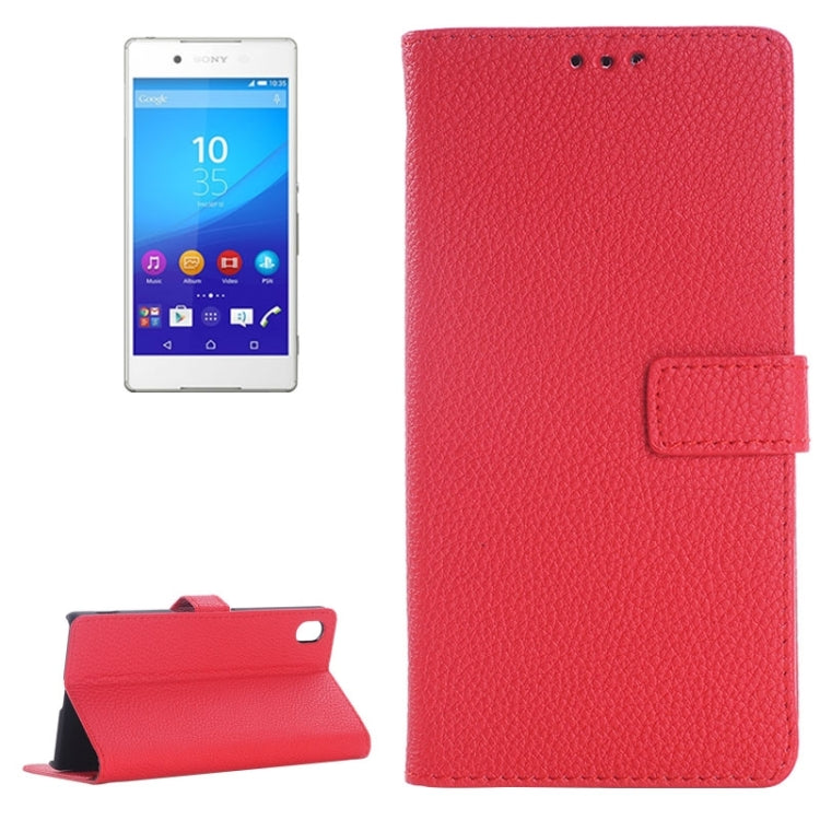 Litchi Texture Horizontal Flip Leather Case with Holder & Card Slots & Wallet for Sony Xperia Z4