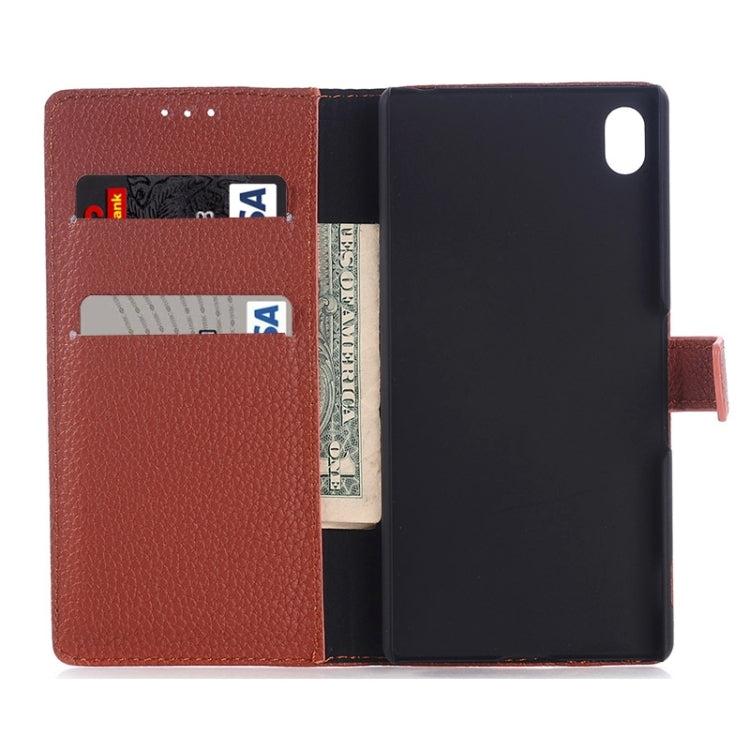 Litchi Texture Horizontal Flip Leather Case with Holder & Card Slots & Wallet for Sony Xperia Z4