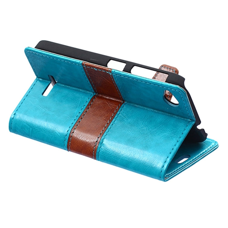 Crazy Horse Texture Horizontal Flip Color Matching Leather Case for HTC Desire 320