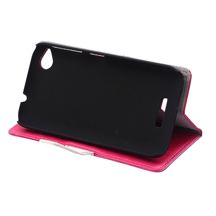 Crazy Horse Texture Horizontal Flip Color Matching Leather Case for HTC Desire 320