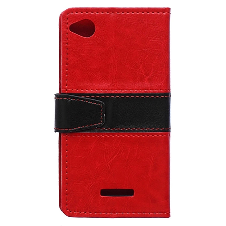 Crazy Horse Texture Horizontal Flip Color Matching Leather Case for HTC Desire 320