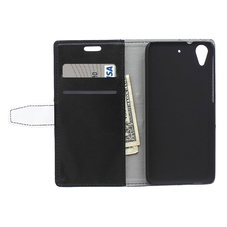 Crazy Horse Texture Horizontal Flip Color Matching Leather Case with Card Slots & Wallet & Holder for HTC Desire 626