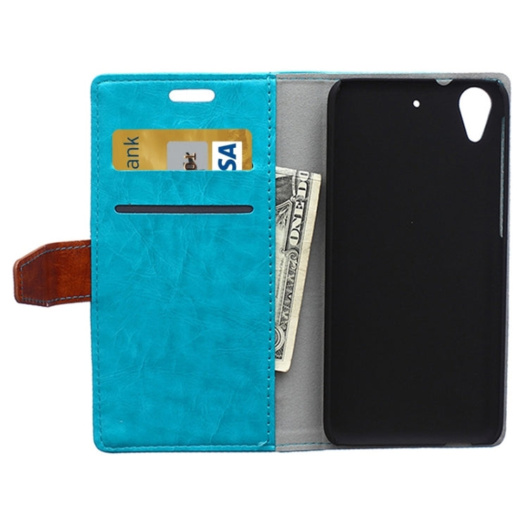 Crazy Horse Texture Horizontal Flip Color Matching Leather Case with Card Slots & Wallet & Holder for HTC Desire 626