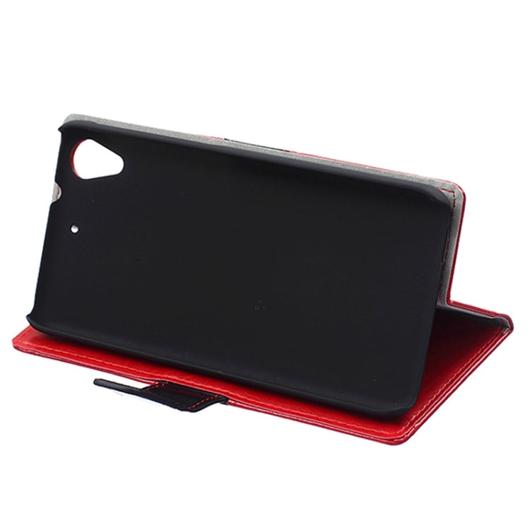 Crazy Horse Texture Horizontal Flip Color Matching Leather Case with Card Slots & Wallet & Holder for HTC Desire 626