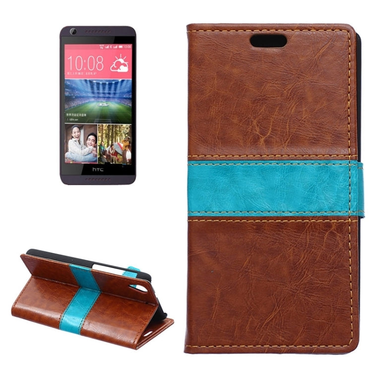 Crazy Horse Texture Horizontal Flip Color Matching Leather Case with Card Slots & Wallet & Holder for HTC Desire 626
