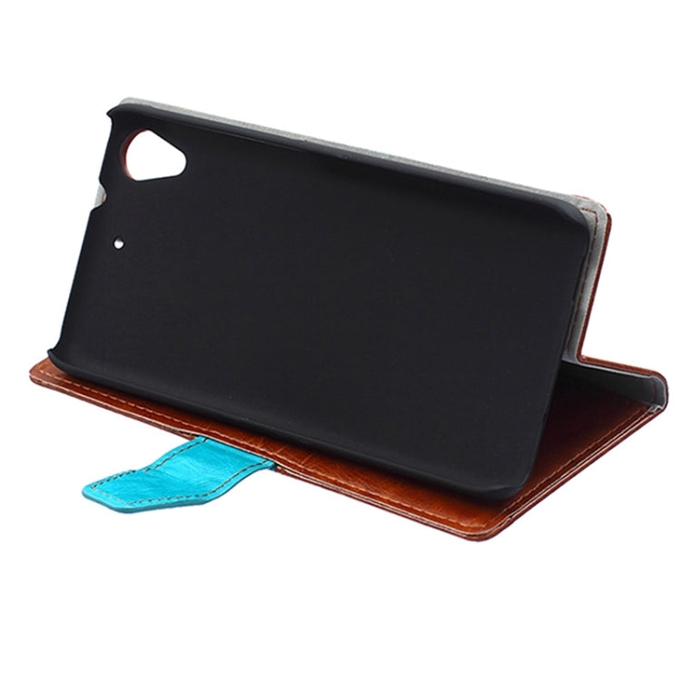 Crazy Horse Texture Horizontal Flip Color Matching Leather Case with Card Slots & Wallet & Holder for HTC Desire 626