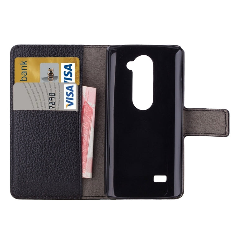 Litchi Texture Horizontal Flip Leather Case with Holder & Card Slots & Wallet for LG Leon / C40
