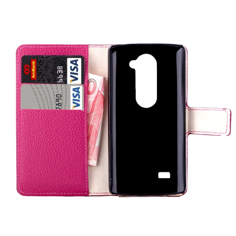 Litchi Texture Horizontal Flip Leather Case with Holder & Card Slots & Wallet for LG Leon / C40