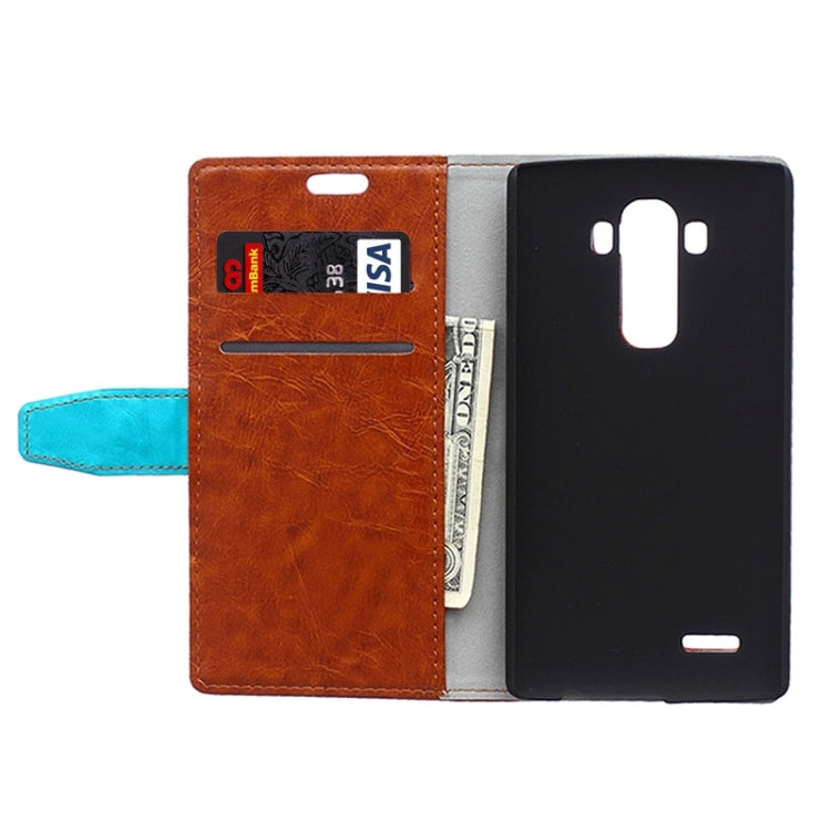 Crazy Horse Texture Horizontal Flip Color Matching Leather Case with Card Slots & Wallet & Holder for LG G4