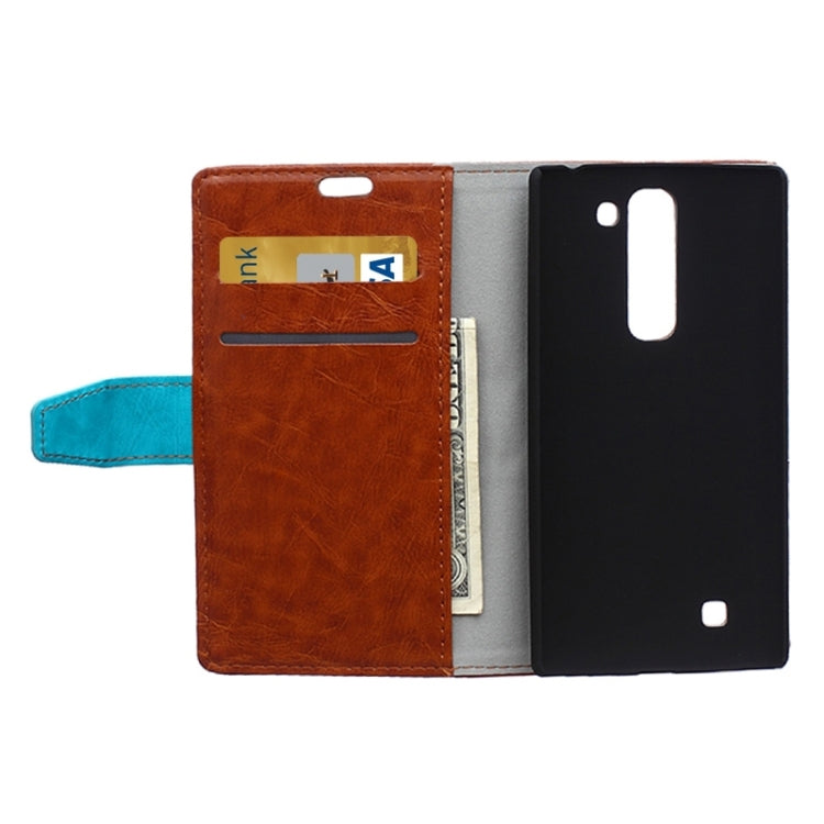 Crazy Horse Texture Horizontal Flip Color Matching Leather Case with Card Slots & Wallet & Holder for LG Magna
