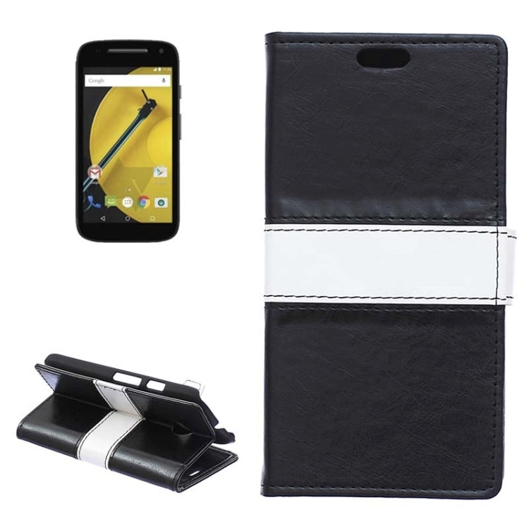 Crazy Horse Texture Horizontal Flip Color Matching Leather Case with Card Slots & Wallet & Holder for Motorola Moto E (2nd Gen.)