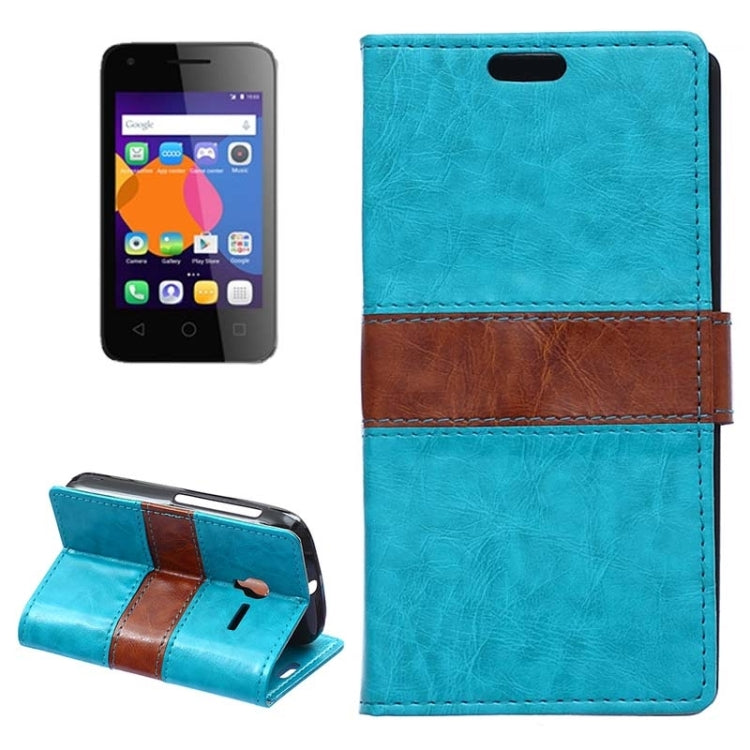 Crazy Horse Texture Horizontal Flip Color Matching Leather Case with Card Slots & Wallet & Holder for Alcatel OneTouch Pixi 3 / OT4009D