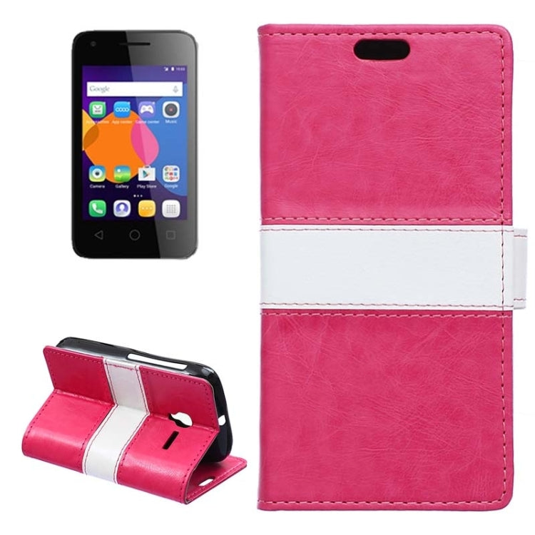 Crazy Horse Texture Horizontal Flip Color Matching Leather Case with Card Slots & Wallet & Holder for Alcatel OneTouch Pixi 3 / OT4009D