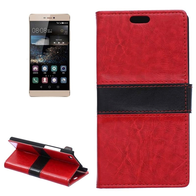 Crazy Horse Texture Horizontal Flip Color Matching Leather Case with Card Slots & Wallet & Holder for Huawei P8