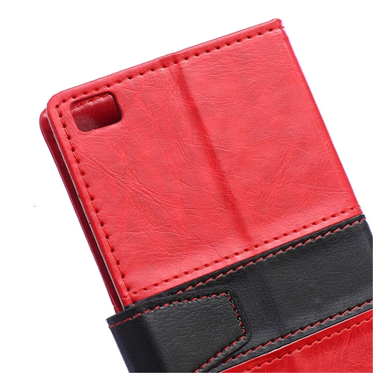 Crazy Horse Texture Horizontal Flip Color Matching Leather Case with Card Slots & Wallet & Holder for Huawei P8