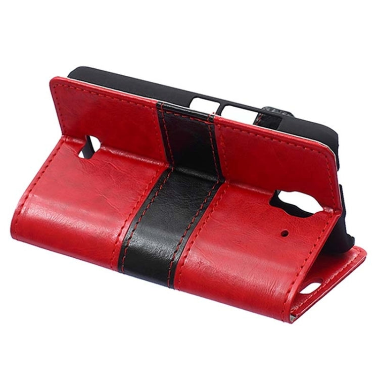 Crazy Horse Texture Horizontal Flip Color Matching Leather Case with Card Slots & Wallet & Holder for Huawei Y360