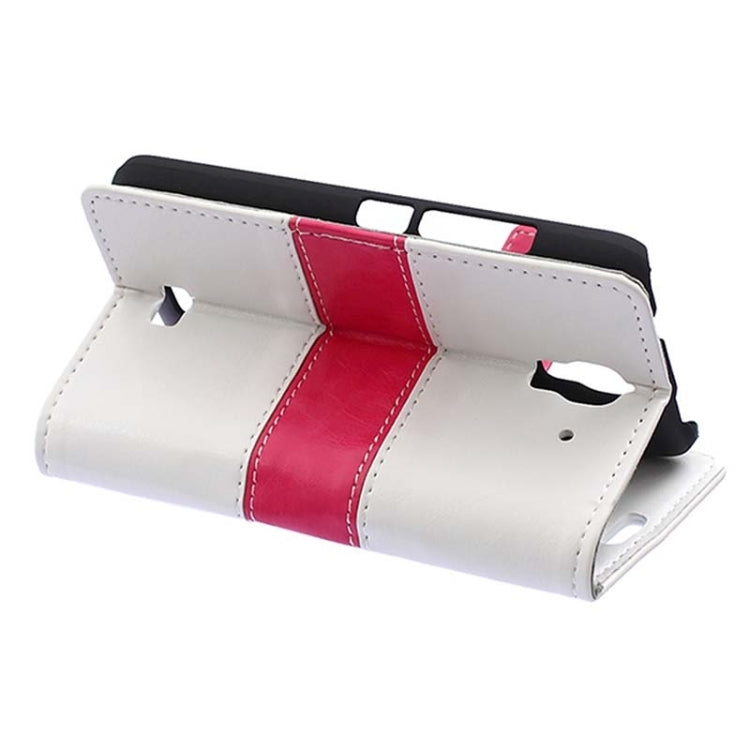 Crazy Horse Texture Horizontal Flip Color Matching Leather Case with Card Slots & Wallet & Holder for Huawei Y360