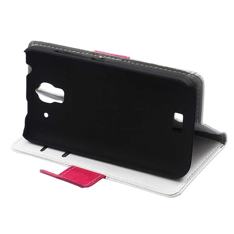 Crazy Horse Texture Horizontal Flip Color Matching Leather Case with Card Slots & Wallet & Holder for Huawei Y360