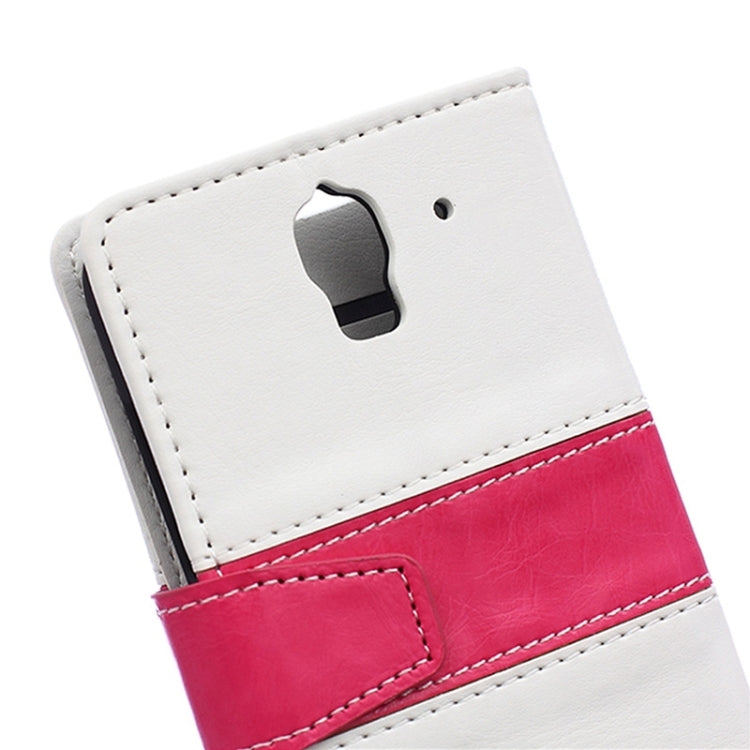 Crazy Horse Texture Horizontal Flip Color Matching Leather Case with Card Slots & Wallet & Holder for Huawei Y360
