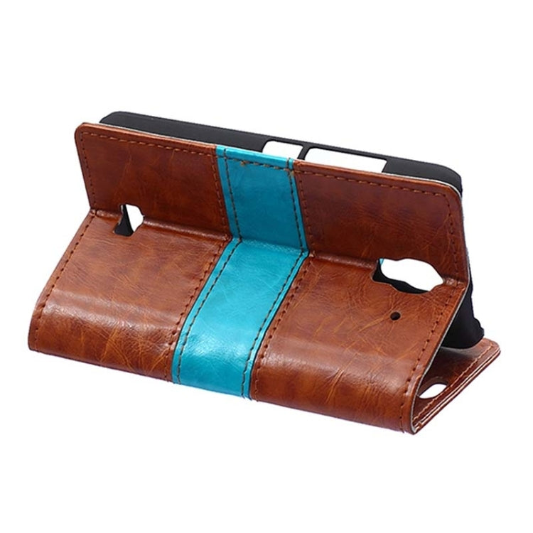Crazy Horse Texture Horizontal Flip Color Matching Leather Case with Card Slots & Wallet & Holder for Huawei Y360